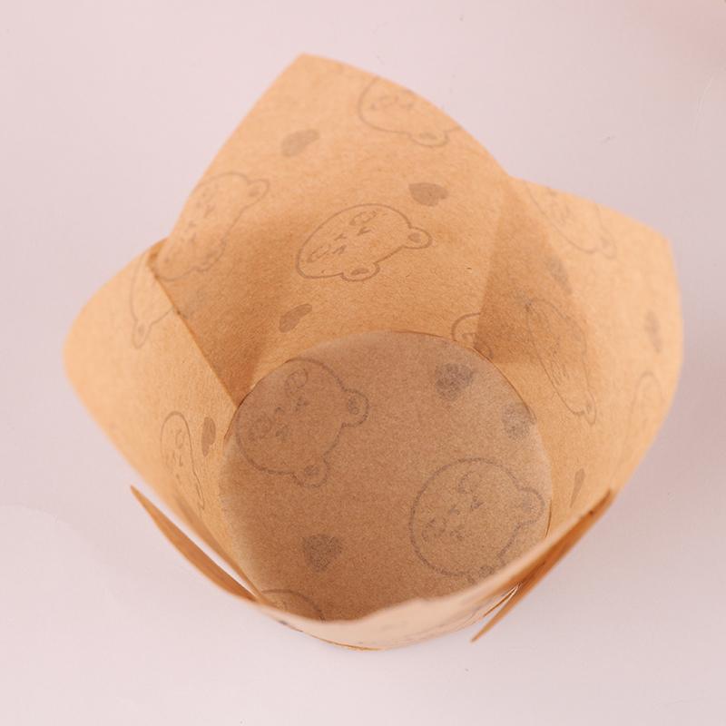 50 Pcs Newspaper Style Baking Cup Liner For Wedding Party Caissettes Tulip Muffin Cupcake Paper Cup Oilproof Cake Wrapper