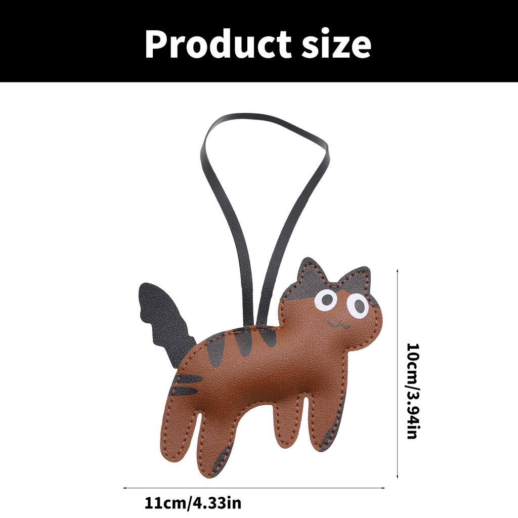 Söt Katt PU Läder Ryggsäck Charm Stilfull Väskhänge PU Textur Lämplig för Unga Kvinnor och Studenter Present