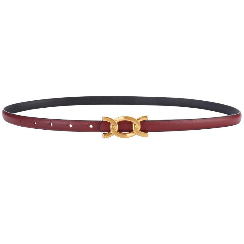 Leather Belt Women'S Fashion Decorative Coat Dress Trendy Fashion Black Thin Belt Hair