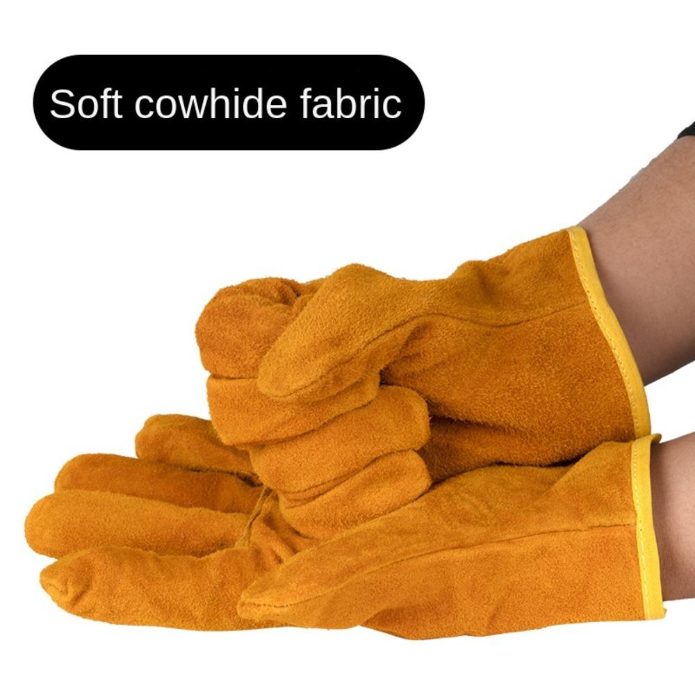 1Pair Breathable Labor Protection Gloves Thickened Welder Gloves Sturdy Work Safety Glove Adult