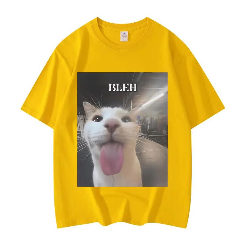 Bleh Funny Cat Meme Graphic T Shirts Women Clothing High Street Fashion Trend T-shirts Summer Casual Short Sleeve T-shirt