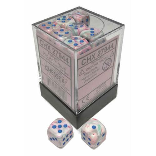 

Festive Chessex 12mm D6 Dice Block (Pop Art/Blue)