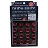 RAYS Duralumin Lock Nut Set for L32 M12 X Red 74020001103RD & 5H, 1.5, Anodized,