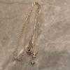 Used 4 Necklace Pink Gold K10 Diamond Yondoshi K10