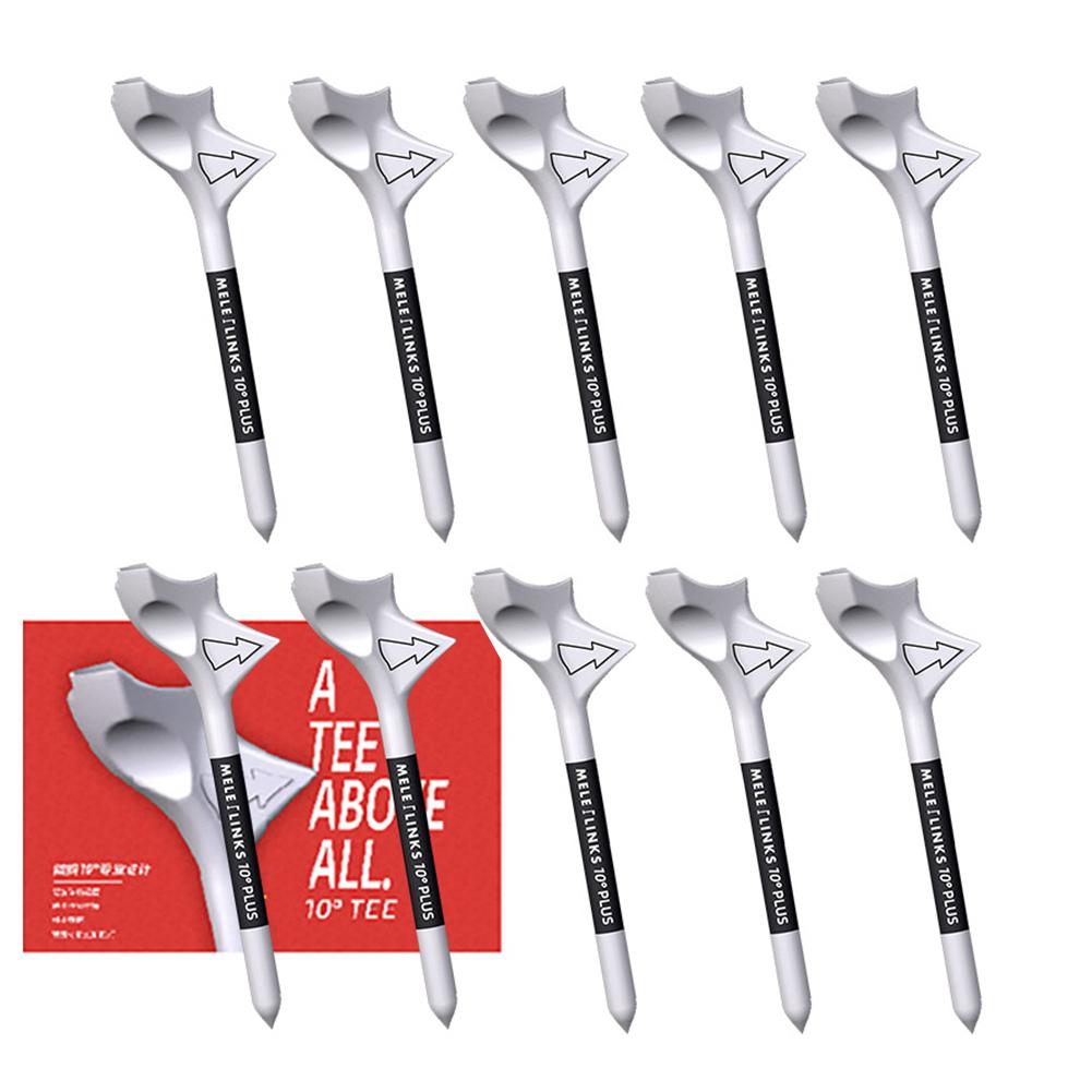 

10PCS/Box 8.3CM 10° Tilted Golf Tees Reduce Friction Increase Ball Speed Durable Golf Accessories