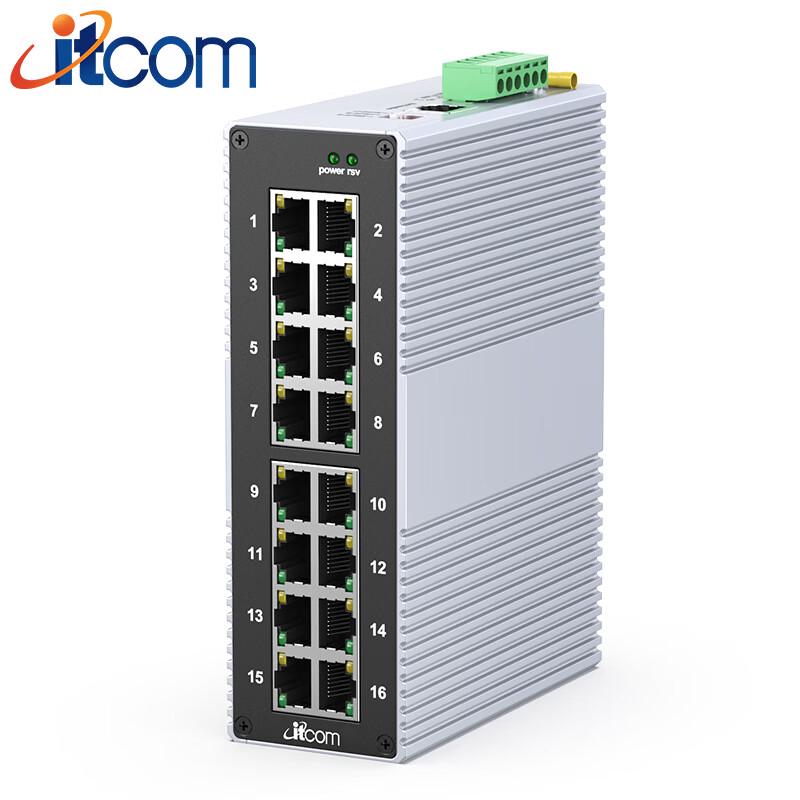 Adicon IT168 16portový gigabitový nespravovaný průmyslový Ethernetový přepínač