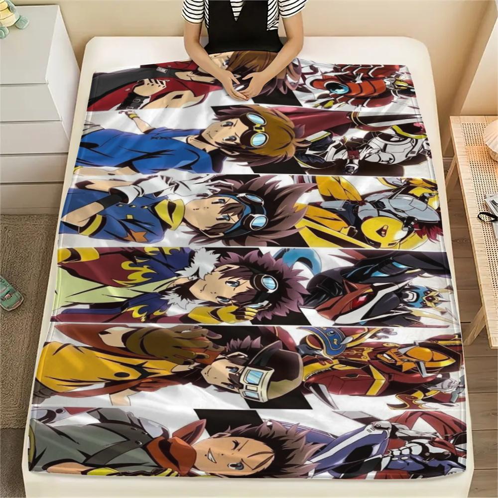 Digimon Collage Blanket, Digimon Fan Cozy Throw, Ideal Gift 75x90cm