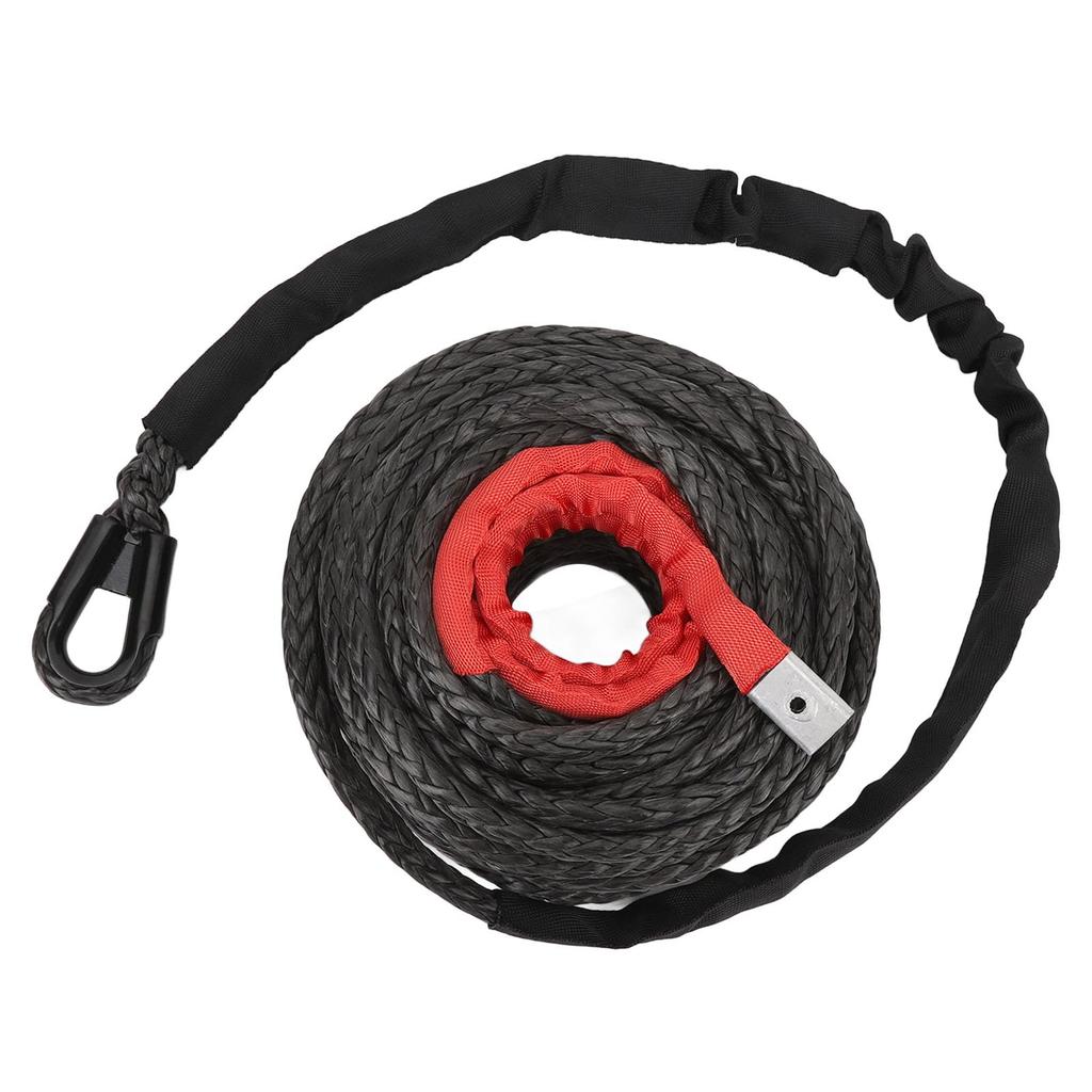 KIMISS Synthetic Winch X Ton High with Protective Sleeve for Vehicle Cable Line Rope, 9.5mm 23m, 7.5 Capacity, Strength, 4WD/ATV/UTV/SUV, Off-Road