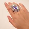 Exaggerated Oval Ring Fashion Open Ring Retro Accessory