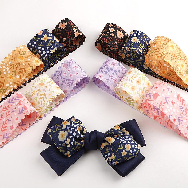 Custom Double-sided Printed Ribbon for Professional DIY Hat Making, Featuring butterfly Clips and Garment Fabric Accessories
