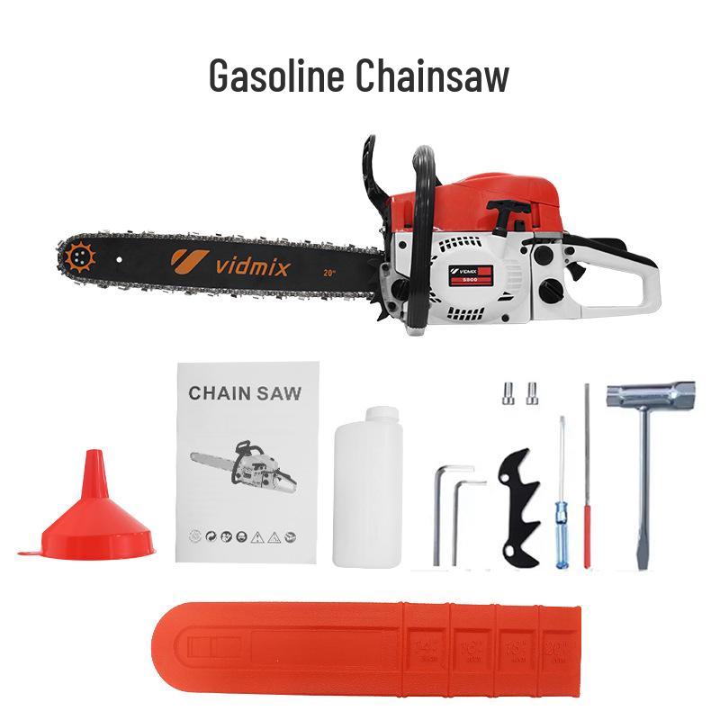58CC Red/White 20-inch High-Power Gasoline Chainsaw for Logging