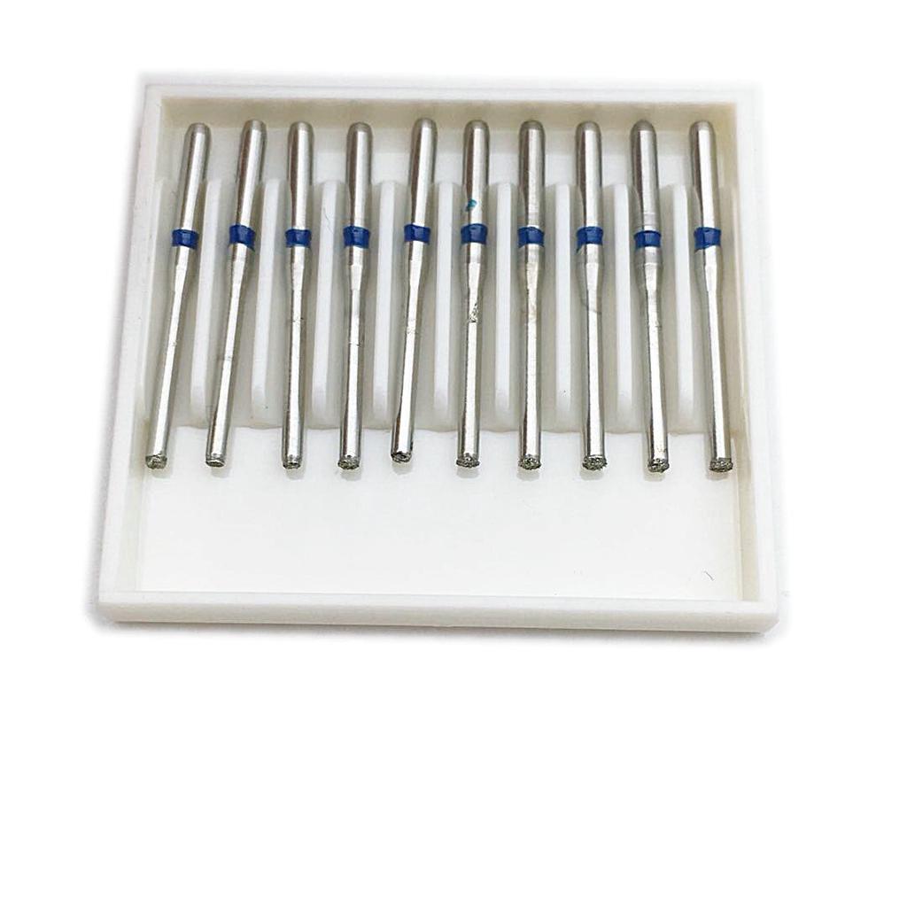 10PCS Dental Diamond Burs Drill Polishing Smoothing Whitening Tool For High Speed Handpiece Medium EX-18