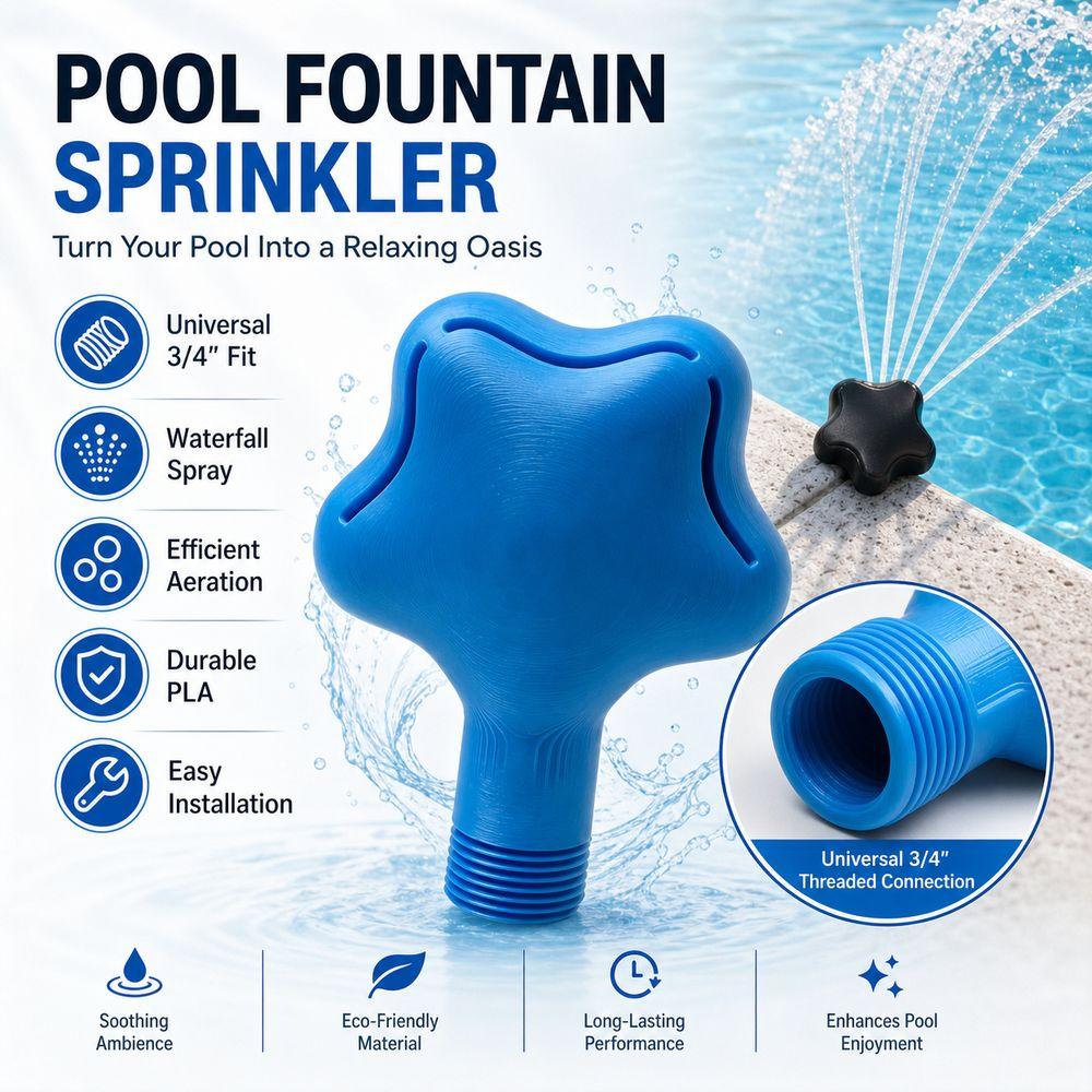 Star-shaped Pool Aeration Nozzle Swimming Pool Waterfall Sprayer Above Ground Pool Use