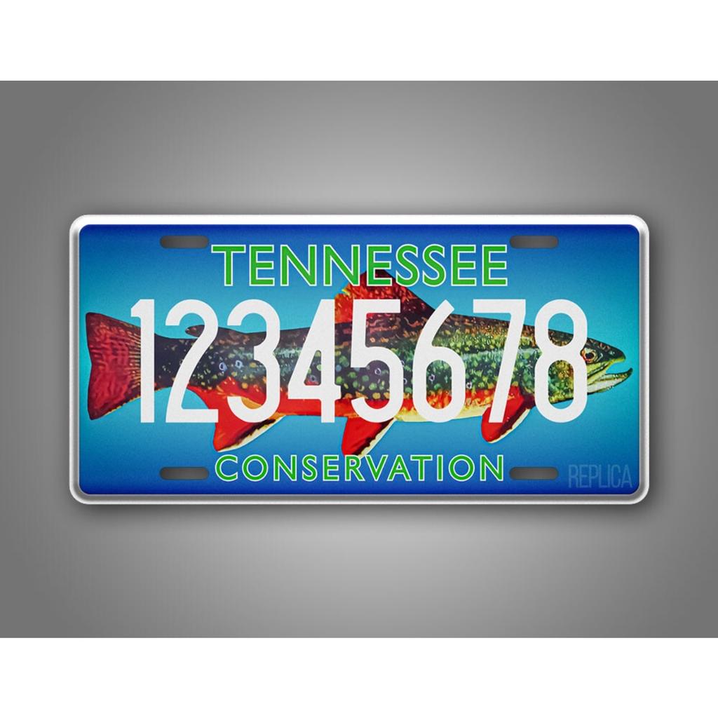 Personalized Tennessee Trout Conservation License Plate Metal Sign Wall Art Home Decor