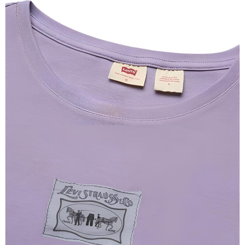 Levis Casual Comfortable Simple Knit Crew Neck Long Sleeve T-Shirt Women Tops 0052A-0002