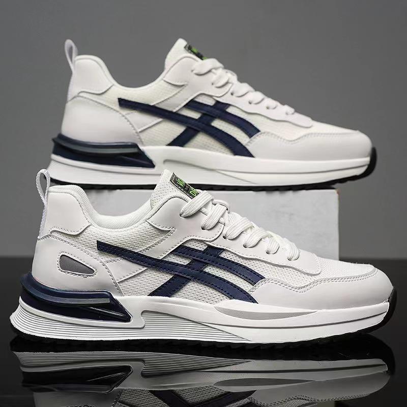 Men's Shoes Summer Mesh Breathable Running Soft Sole Casual Sports Forrest Gump Men's Heightening Little White Dad Trendy Shoes