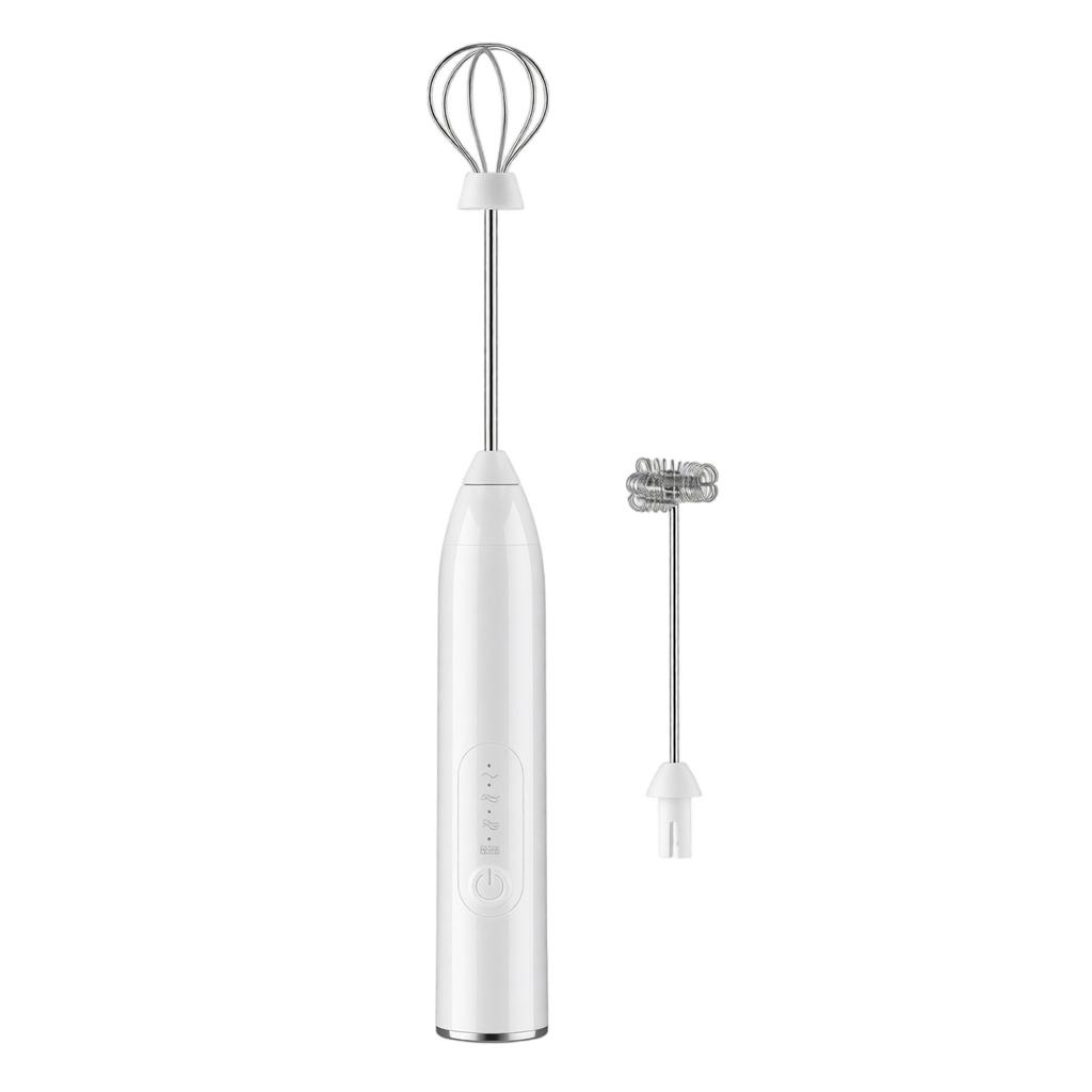 Rechargeable Handheld Electric Milk Frother and Egg Beater Wireless Portable Mixer for Coffee Cream Cake Batter and Whipping
