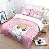 Adorable elephant with pink background Bedding Set for Kids Luxury Gift 3pcs Digital Print Comforter Set Soft Comfortable