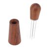 Coffee Powder Stirring Tool Needle Type Coffee Stirrer Distributor with Natural Wood Handle for