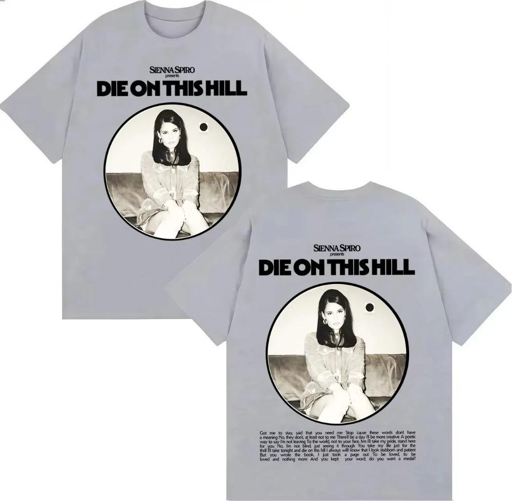 Hot Sale Sienna Spiro Hip Hop Double Sided Print Graphics Tshirt Unisexs Women Aesthetic Crewneck Short Sleeve Loose Tops Teenagers
