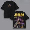 Anime Adventure T-shirt Kujo Jotaro Y2k Washed Oversized Tshirt Men Clothing Summer Short Sleeve Cotton Tops