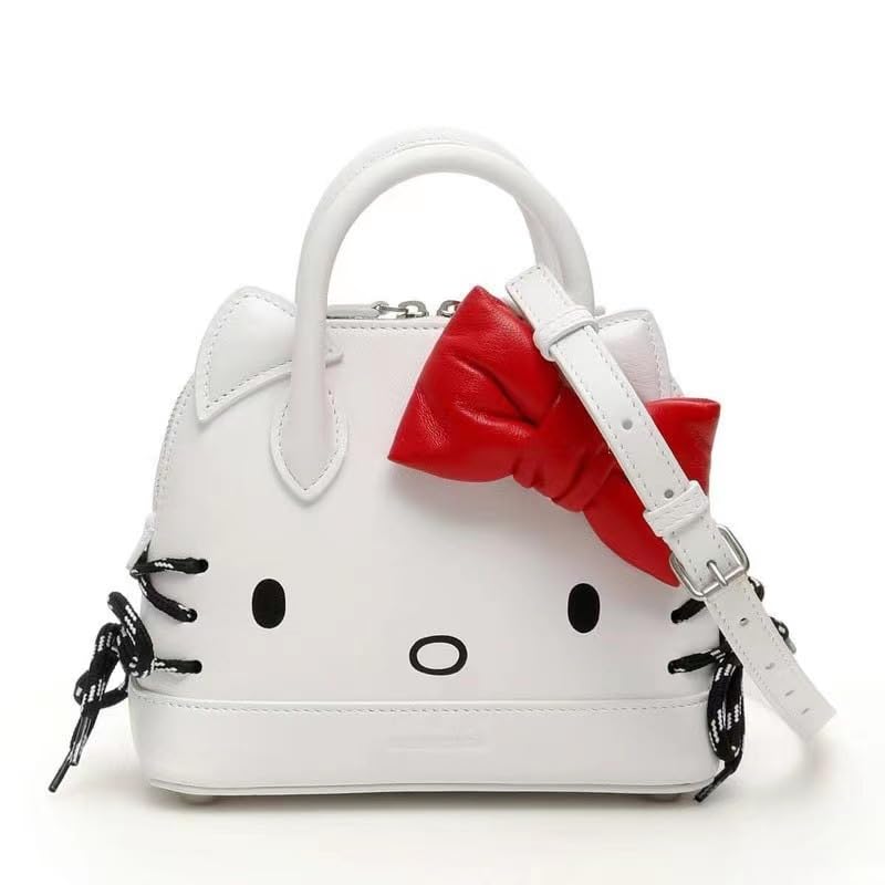 

Мини-сумка Hello Kitty Boston через плечо Hello Kitty Сумка-тоут из искусственной кожи Стильная сумка для аксессуаров Поездки в школу Путешествия Шоппинг Милая [PENCCYO]