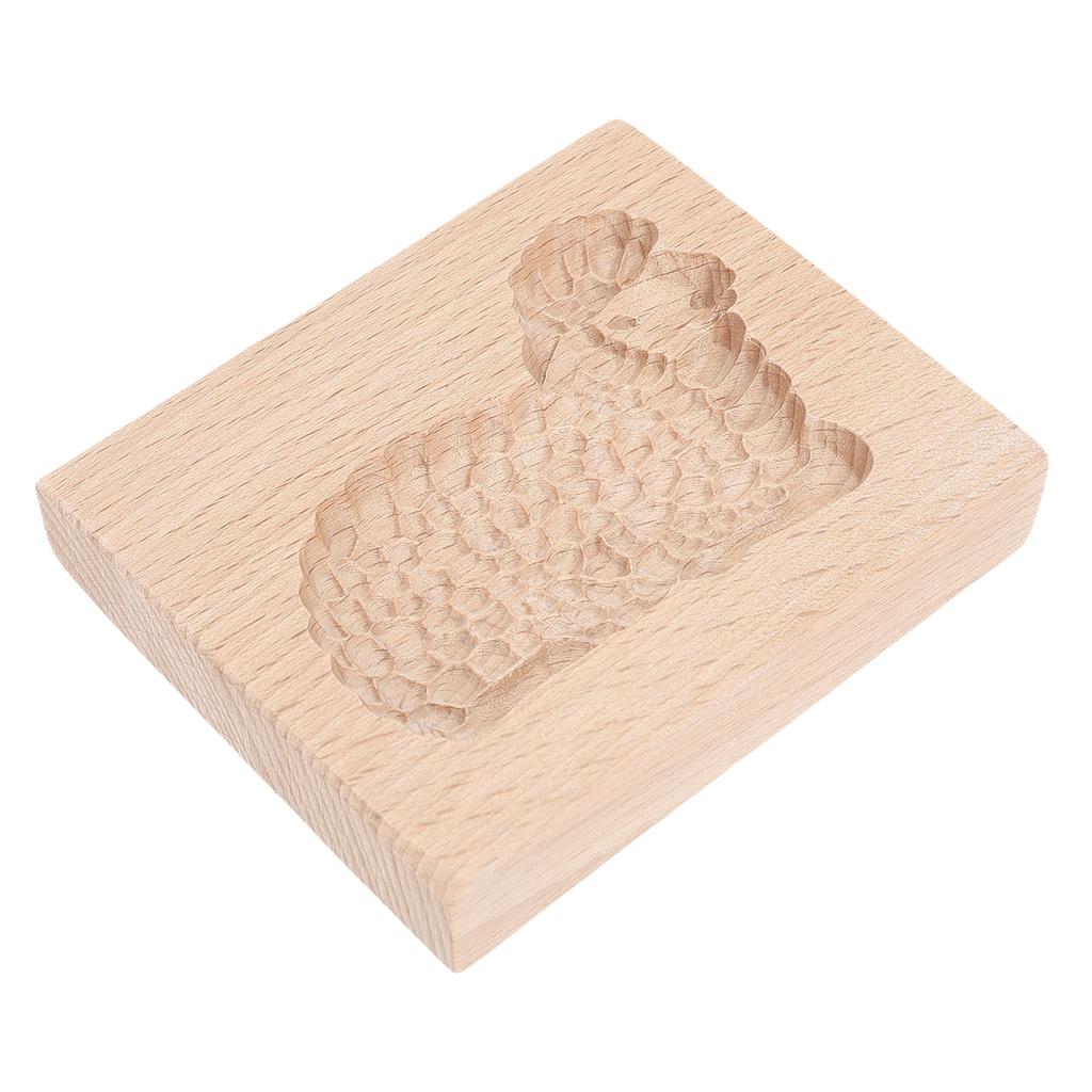 Carved Wooden Gingerbread Cookie Mold Biscuit Chocolate Press Cutter 3D Baking Sheep Stamp Mould