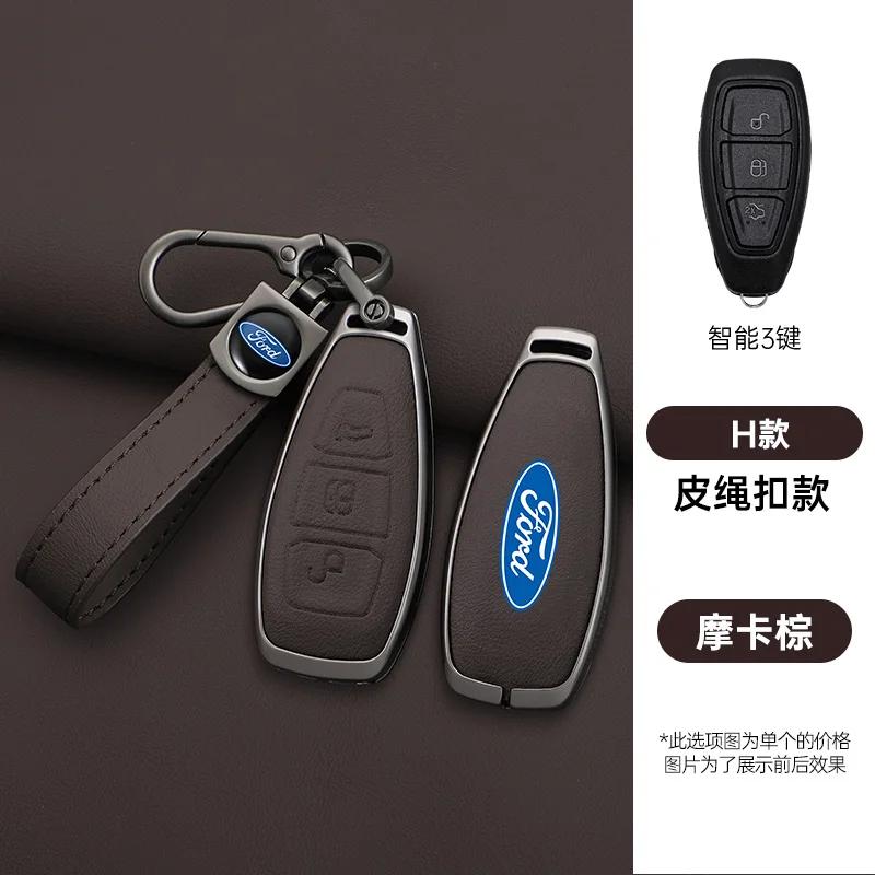 KLYD4 Zinc Alloy Car Remote Smart Key Case Cover Shell Fob For Ford Focus 3 4 ST Mondeo MK3 MK4 Fiesta Fusion Kuga 2013 2014 2015 2017