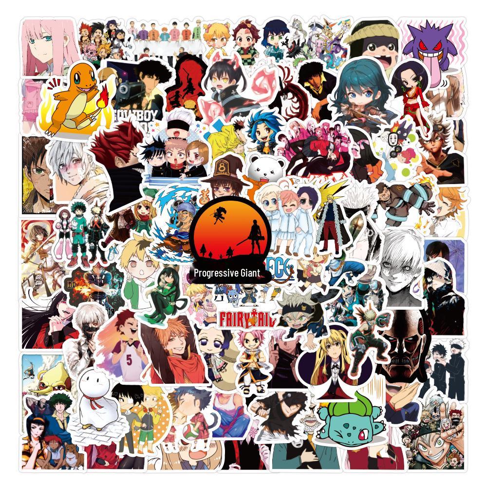 300 Cartoon Anime Graffiti Stickers: Waterproof for Notebooks, Skateboards, Luggage