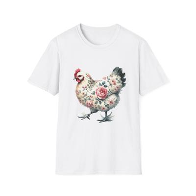 Blumen Hühnchen T-Shirt, Süßes Bauernhof-T-Shirt, Geschenk für Hühnerliebhaber, Vintage