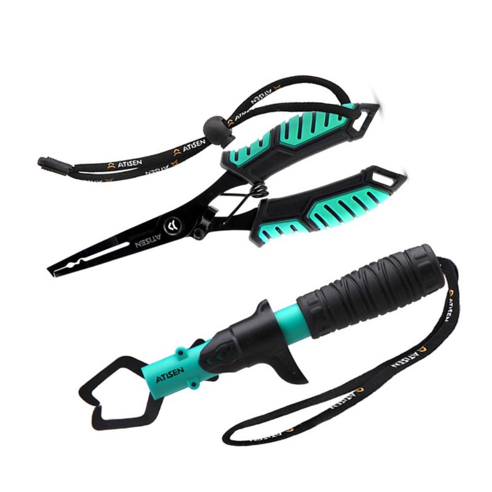 Stainless Steel Multifunction Fishing Pliers Multifunctional Stainless Steel Fishing Tools  Fishing 1set-Blue