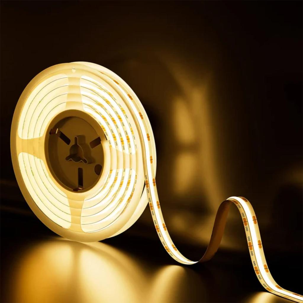 New 16.4ft Flexible Cob Strip Light - Cool White, Natural Light, and Warm for Living Room, Cabinet, Counter - Ideal for Home Dec