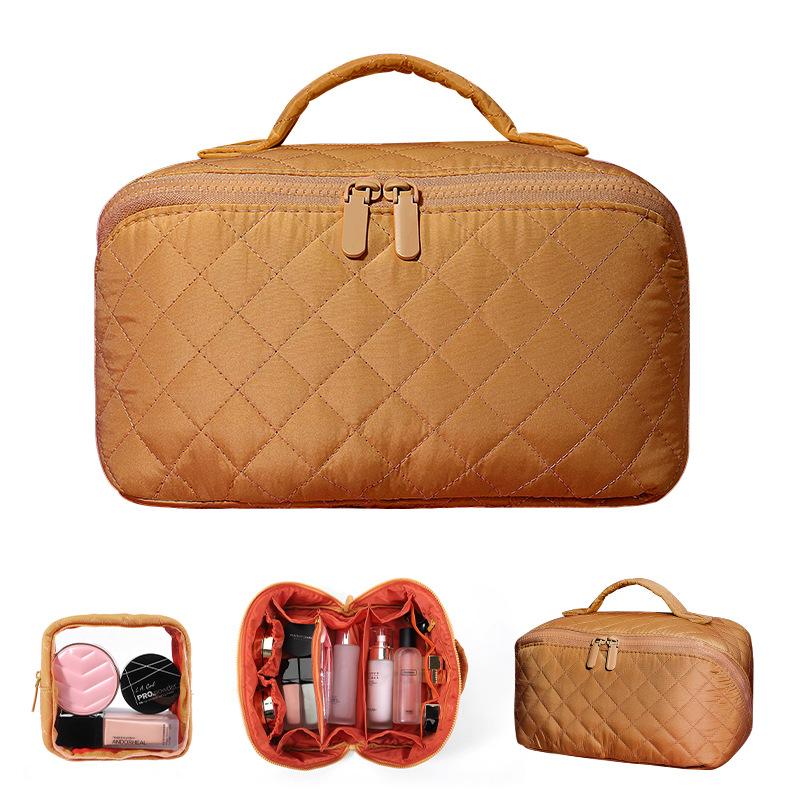 Cosmetic Bags Large-capacity hand-held makeup brush storage bag high-end travel toiletries bag