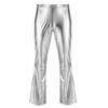 Herren Wetlook Schlaghose 70er Jahre Retro Kostüm Herren Lederhose Glanzhose Leggings Tanz Clubwear
