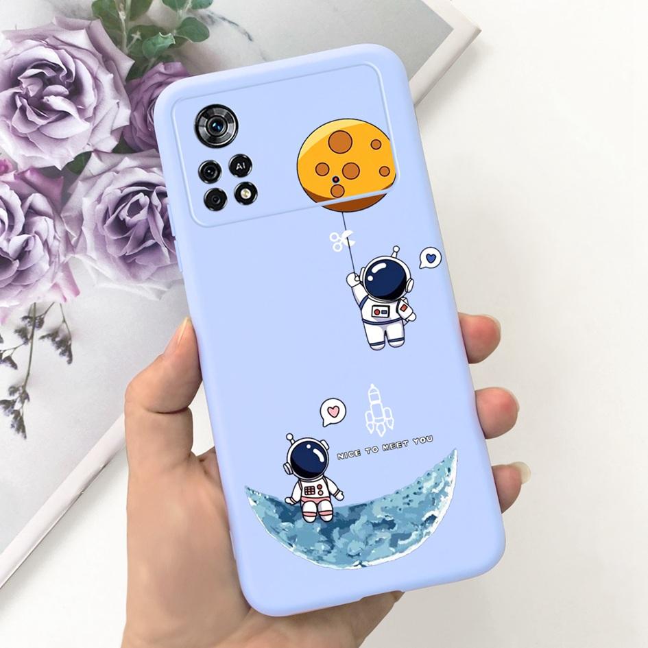 For Xiaomi Poco X4 Pro 5G Case Cute Astronaut Shockproof Silicone Soft Funda Phone Cover For Xiomi Poco X4 Pro Protective Bumper