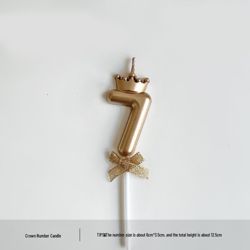 Cute Bowknot Dessert Cake Candle Decoration for Birthday Parties