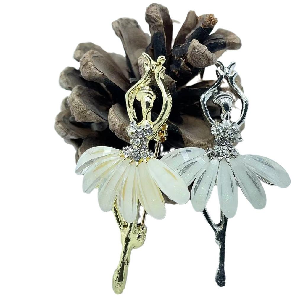 Baroque Luxury Ballerina Design Brooch for Men and Women Jewelry Accessories Wedding Holiday Party Gift
