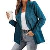 Dames Lente en Herfst Corduroy Casual Jas Losvallende Pasvorm Comfortabele Bovenkleding Effen Kleur Blazers Knoopjas