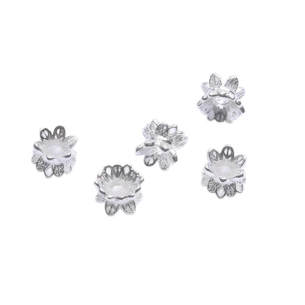 18K Gold Plated Filigran Doppelseitige Blumen-Abstandshalter Perlen für DIY Armbänder & Halsketten