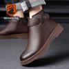2024 Winter Men's Retro Martin Boots with Warm Velvet Lining