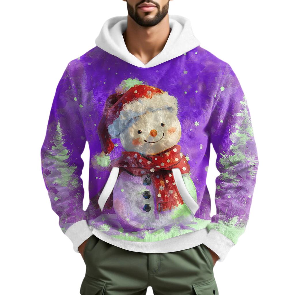 Men's Leisure Fashion Half Zipper Hooded Hood Long Sleeves Hoodie