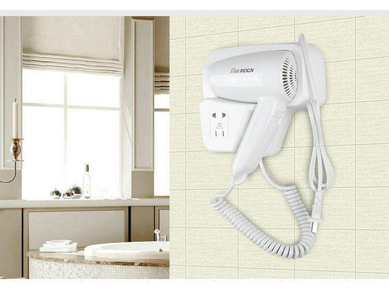 Hotel Wall-Mounted Hair Dryer for Bathroom and Toilet