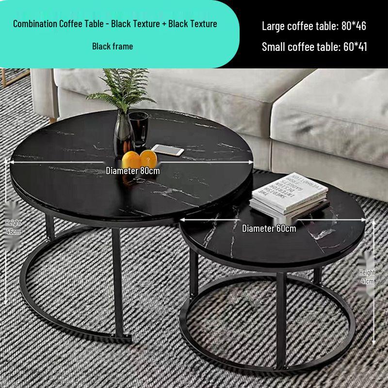 Round Light Luxury Coffee Table for Small Living Spaces