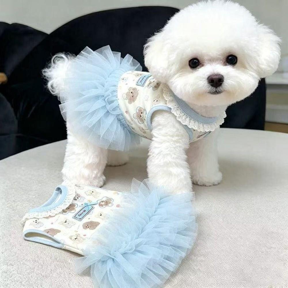 Soft Thin Summer Dog Dress Cute Style Princess Dress New Teddy Dog Skirt for Small Dogs