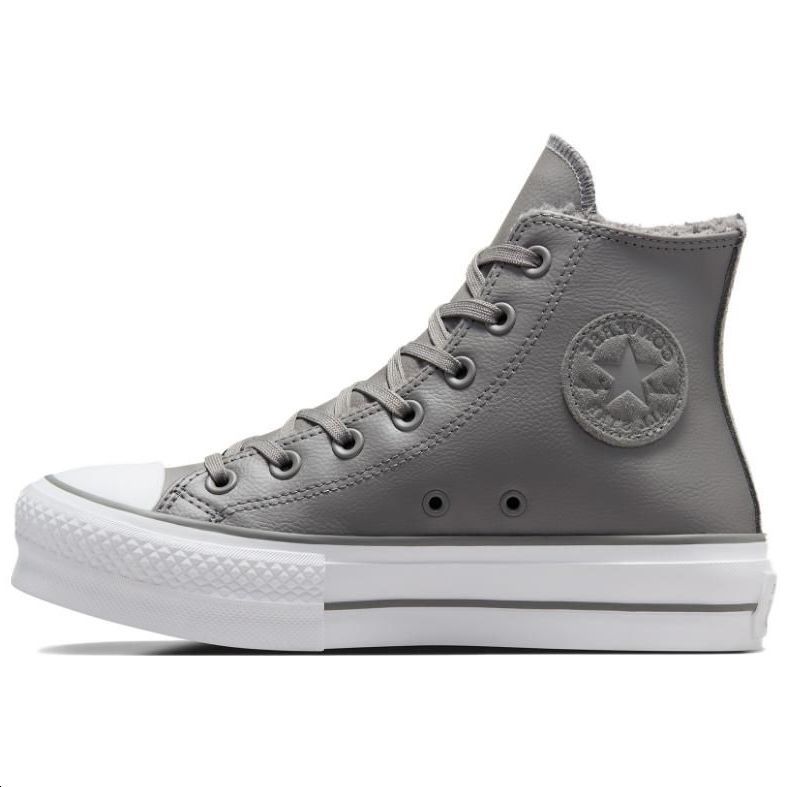 Converse Chuck Taylor All Star Comfortable Versatile Trendy Non-Slip High-Top Skate Shoes Unisex Sneakers Gray A05511C