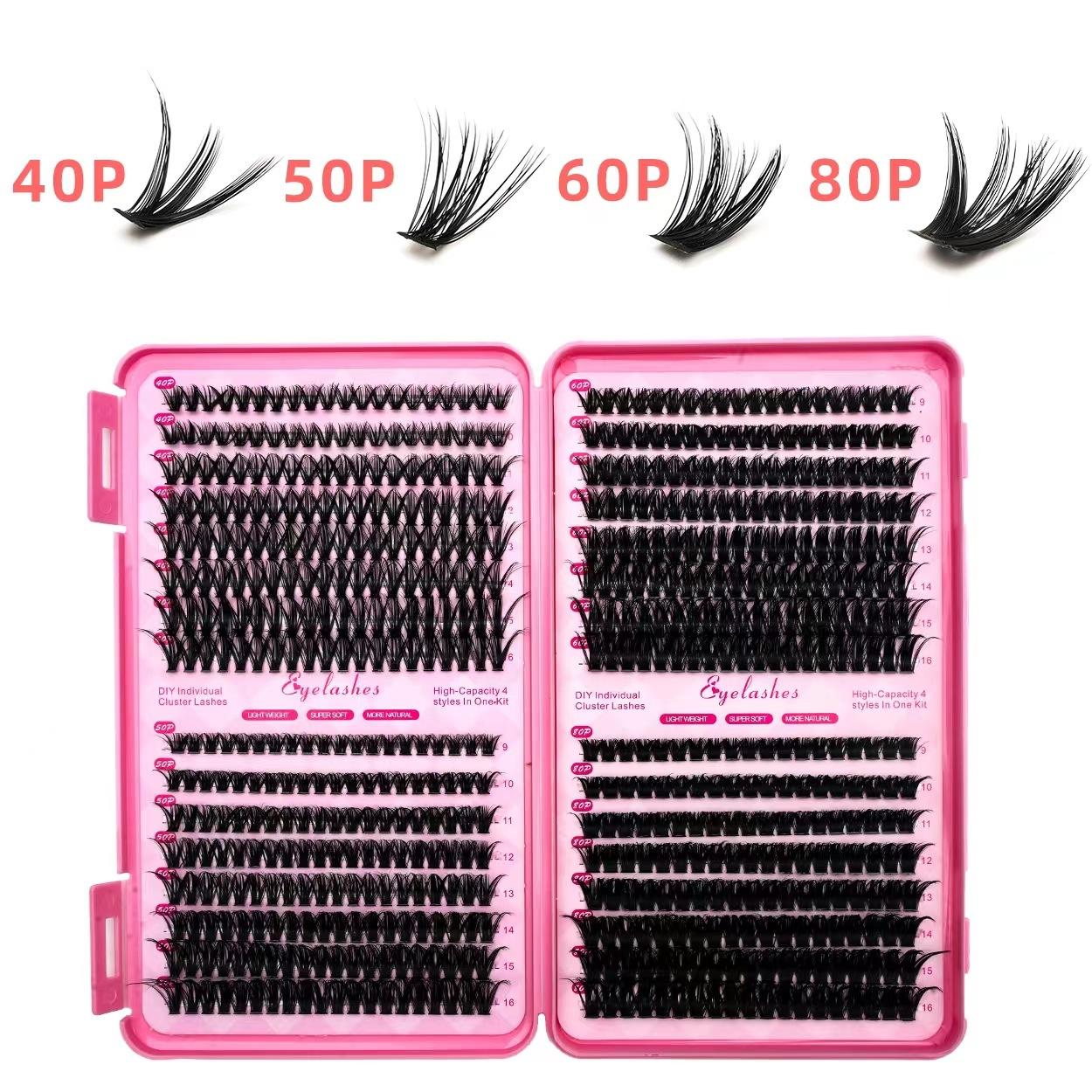 

Набор для самостоятельного наращивания ресниц LuxuryLash Pro - 32 ряда пучковых ресниц изгиба D (40P/50P/60P/80P)