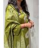 Women Ethnic Fine Cotton Kurta Pant Dupatta Set Indian Bollywood Top Tunic Salwar Suit