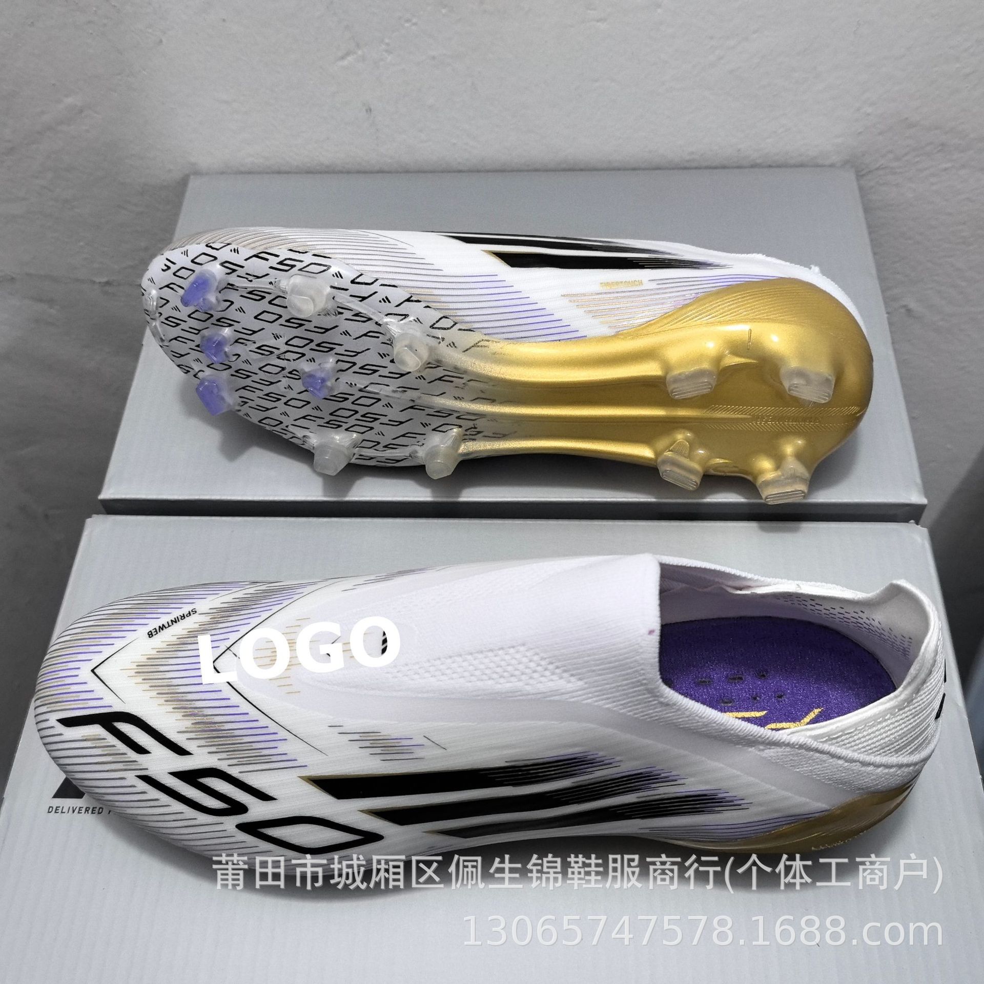 

Knitted Shoelace-Free F50 Football Shoes Fg Nails Men S And Women S Game Training 45