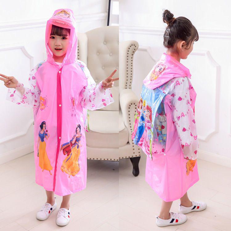 Children's Long Raincoat Poncho for Boys & Girls, Ages 2-10, Primary School