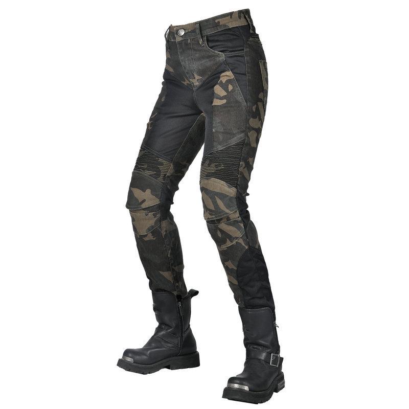 Jeans Moto LOONG BIKER Estivi Mimetici Slim Fit: Pantaloni da Equitazione Traspiranti Anti-caduta